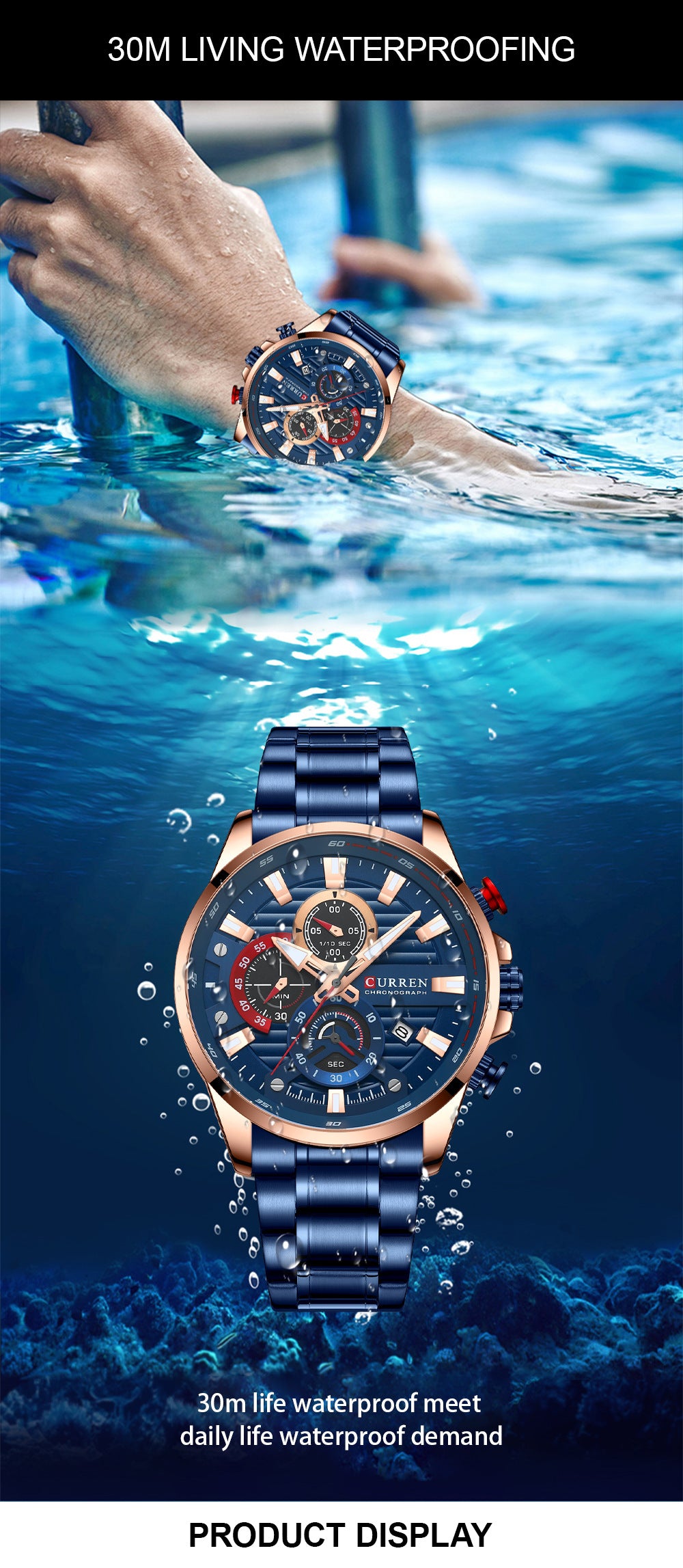 🔥Men's Fashion Classic Multifunctional Steel Band Watch
