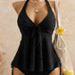 Women’s Peplum Halter Tankini Set