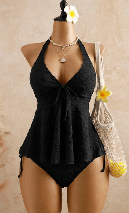 Women’s Peplum Halter Tankini Set