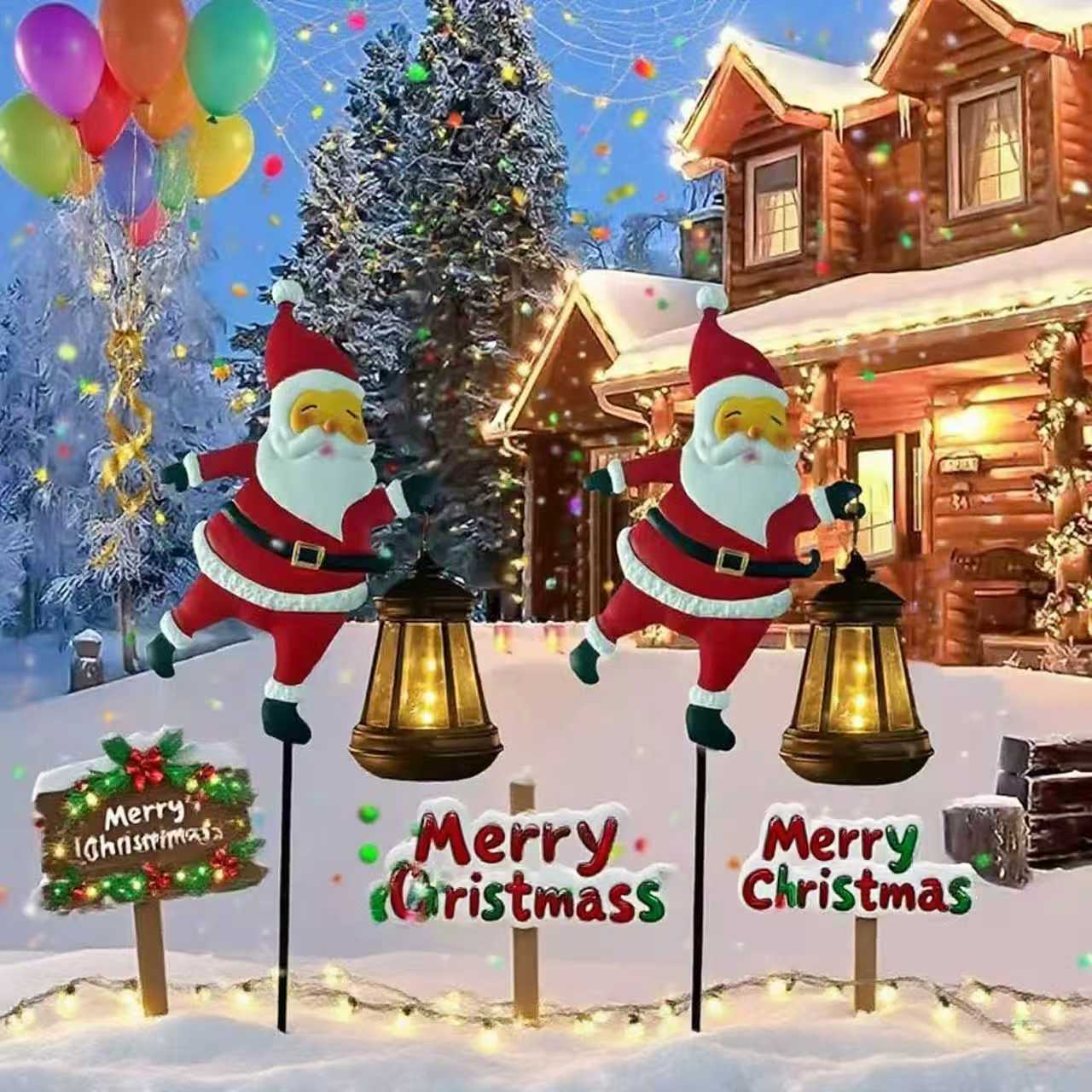 🎁Pre-Christmas Sale: 50% Off🎅✨Santa Watering Can Solar Light with Ground Stake