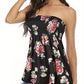 Plus Size Solid Ruffle Hem Shirred Tube Top