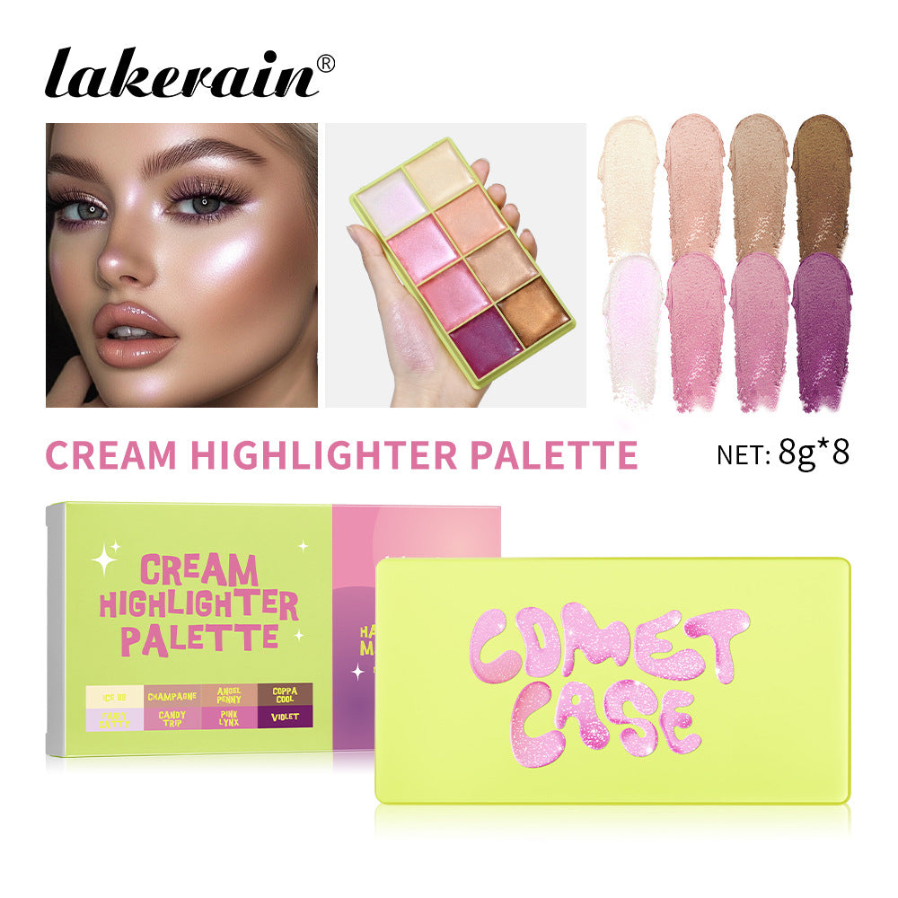 8-Color Blush, Highlighter, and Contour Palette