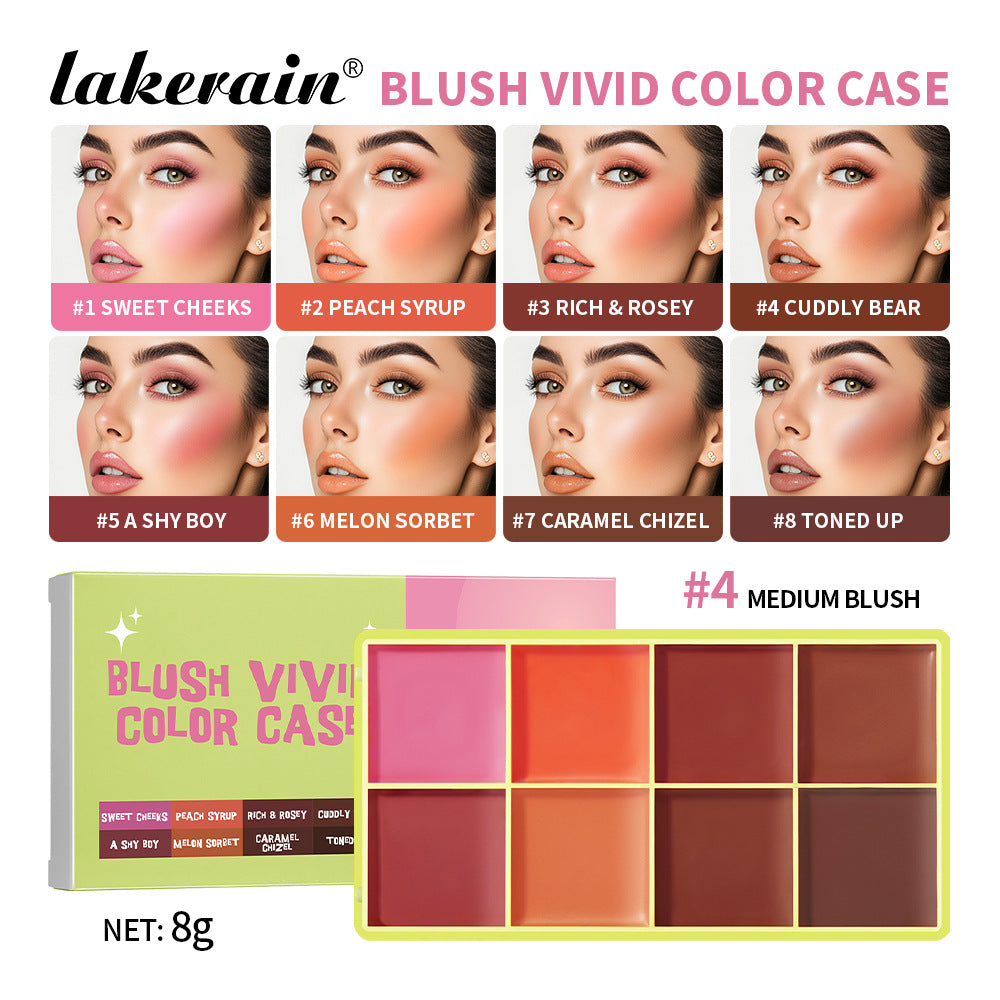 8-Color Blush, Highlighter, and Contour Palette