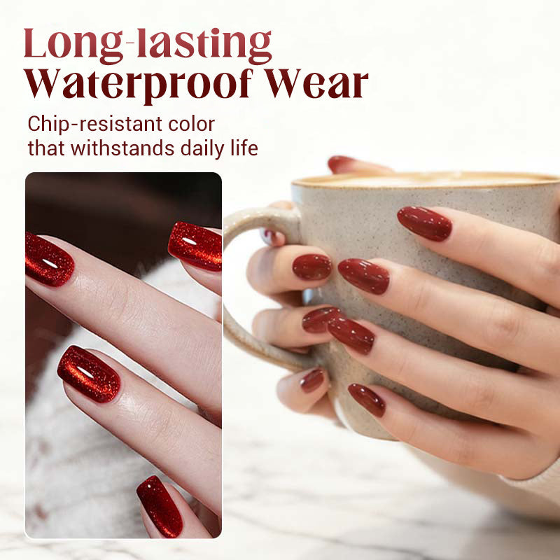 💅 50% OFF NOW! 🔥 Sparkling Cat-Eye Gel Polish - Magnetic Effect & Long-Lasting, Perfect for Salon-Quality Nails at Home ✨