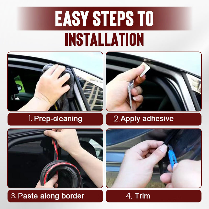 🚗 BUY 1 GET 1 FREE! ✨ 5-Hole Automotive Dust-proof & Shock-absorbing Sealing Strip - Universal Fit with Adhesive Backing for Enhanced Cabin Quietness & Protection 🔇🧤