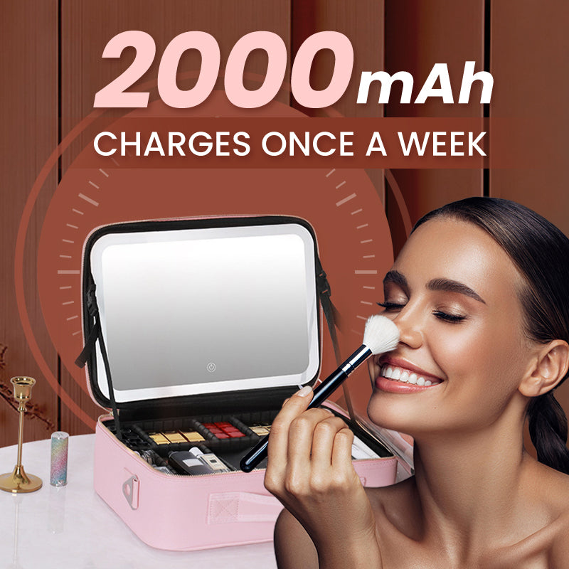 ✨ 50% OFF & Free Shipping ✨ Flawless Makeup Anywhere – Portable LED Mirror Makeup Bag! ✨