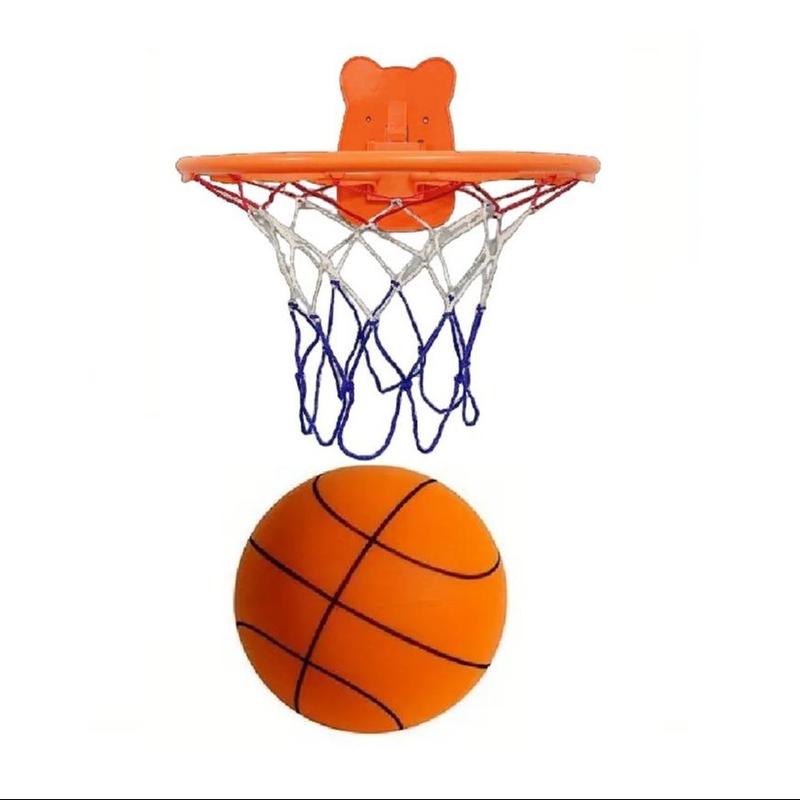 🏀Quiet Indoor Ball Set - Noiseless Basketball with Basket for Silent Play