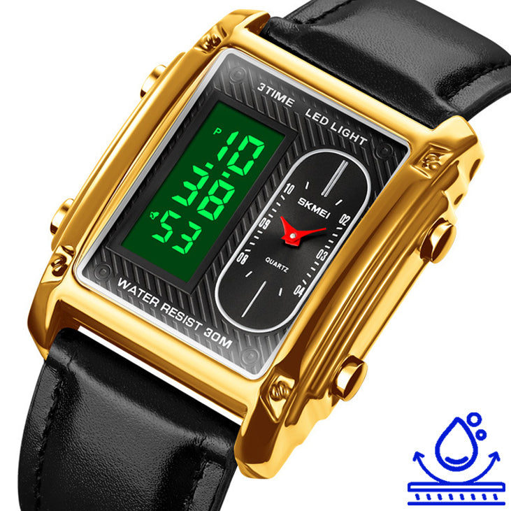 ⏳Limited Time Special 50% OFF💥🎁Men's Square Creative Dual-Movement Multifunctional Sports Watch