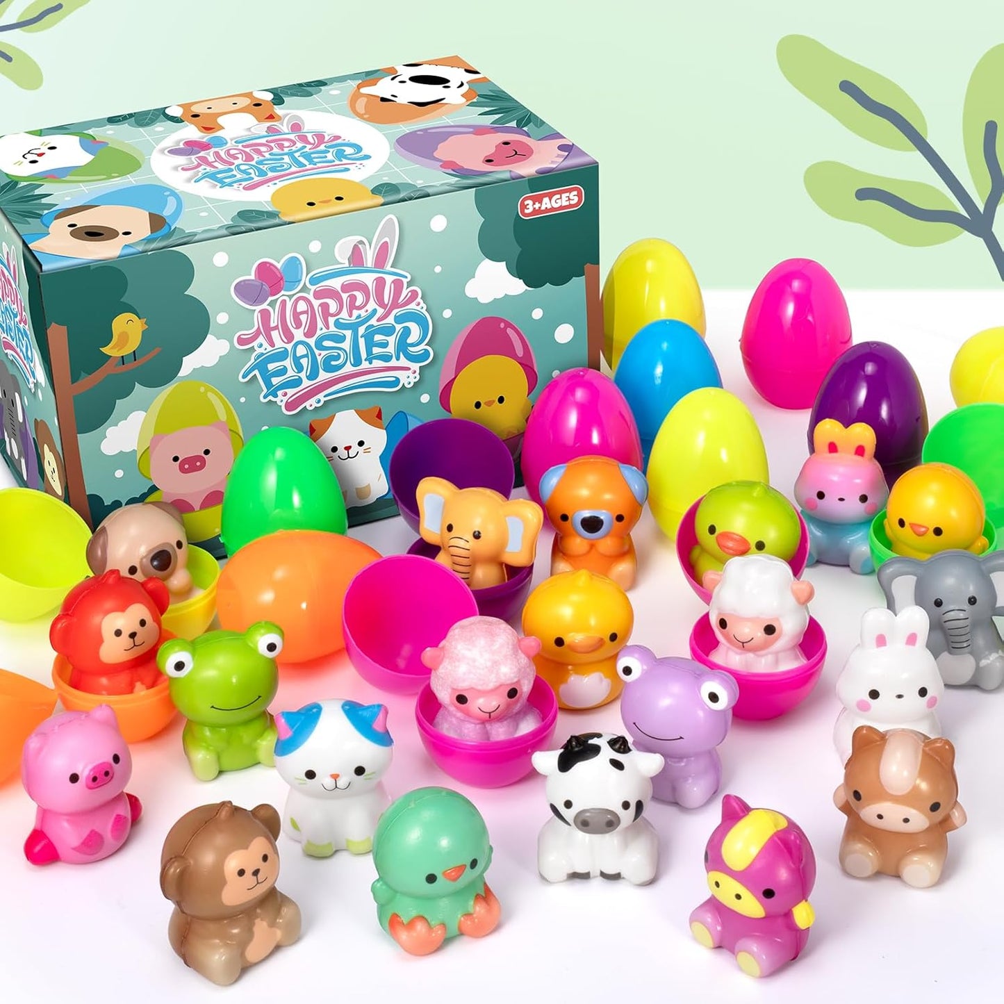 🔥Last Day Special Price !!⚡50K+ SOLD🎁12/24PCS Easter Eggs Prefilled Slow Rising Squishy Toys