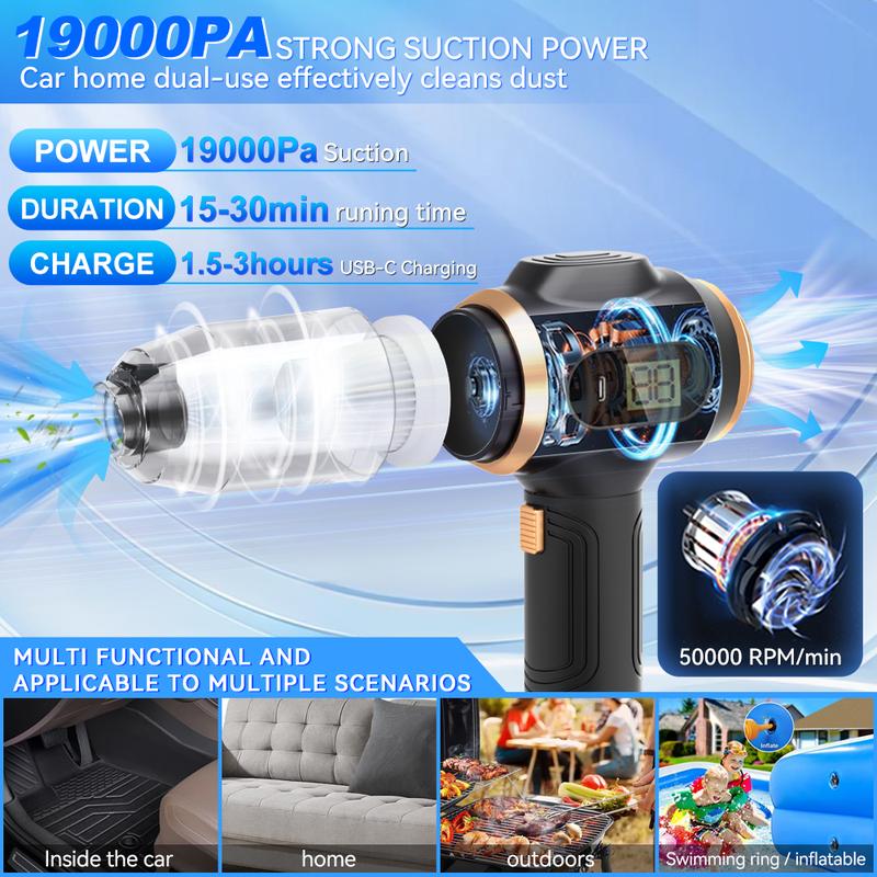 Multi-Function Wireless Handheld Car Vacuum Cleaner Set