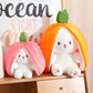 🐇 Easter Sale: 50% OFF！！💥Strawberry Bunny Transformed into Little Rabbit🎀 Fruit Doll Plush Toy🐰