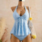 Women’s Peplum Halter Tankini Set