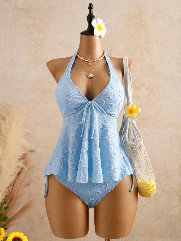 Women’s Peplum Halter Tankini Set