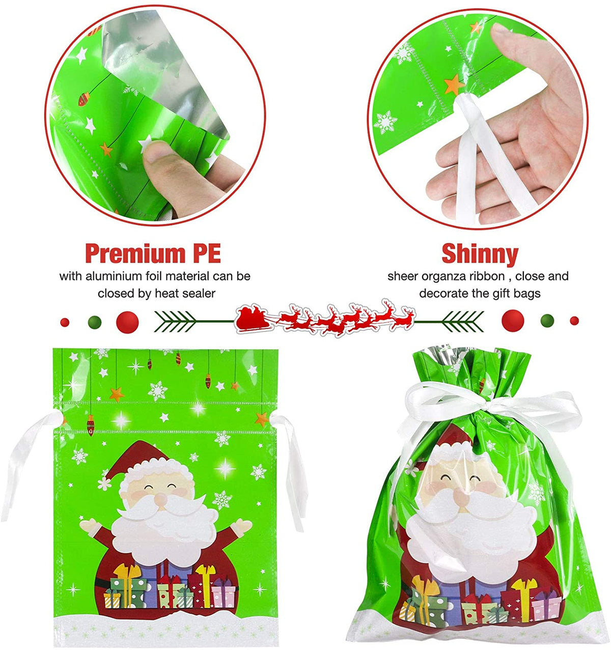 🎅Early Christmas Shopping: 50% Off🎄Drawstring Christmas Gift Bags (Biodegradable)