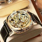 💥Hot Sale 50% Discount⌚Business Fashion Round Dial Leather Strap Analog Mechanical Watch