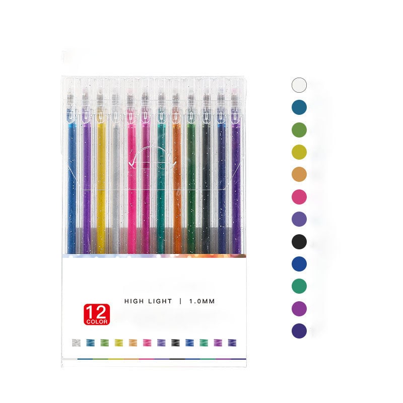 ✨ 50% OFF NOW! 🎁 Glitter Gel Pen Set – Smooth Writing, 12+ Colors & Quick-Dry Ink 🎨
