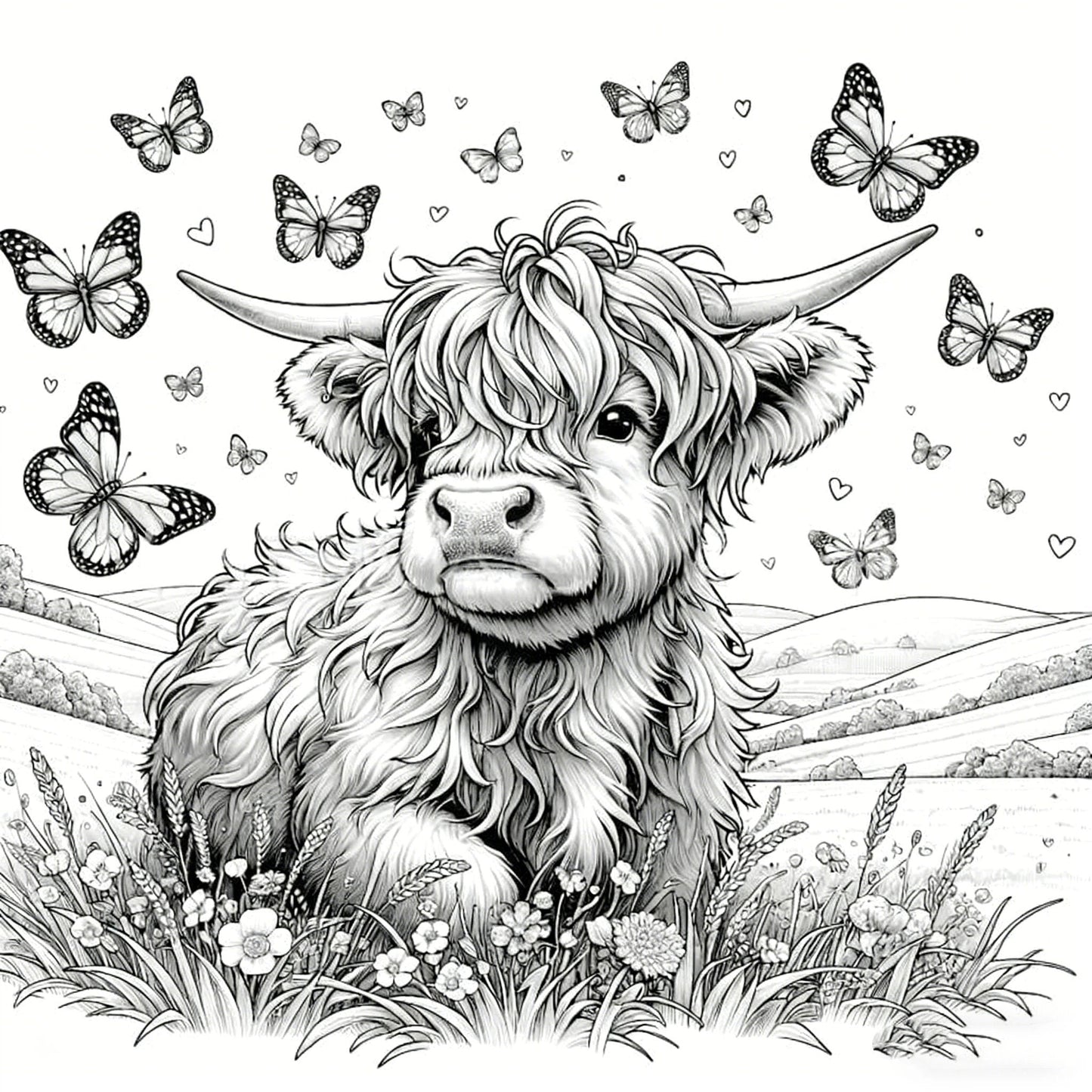 🎄Only ￡11.99!!!🎅2025 Christmas Sale - 50% OFF🐮Highland Cow Coloring Book