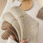 Nyzfexk Women's Solid Mid-calf Socks, Casual Soft Comfy Warm Socks for Fall & Winter