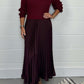 ⏳Limited-Time 50% OFF⏰Women's solid color Long Sleeve Jumper & Pleated Bottom Dress👚👗