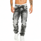 Men's Fashion Creative Stretch Denim Jeans,Minimalist Style Suitable For Summer, Emo Style