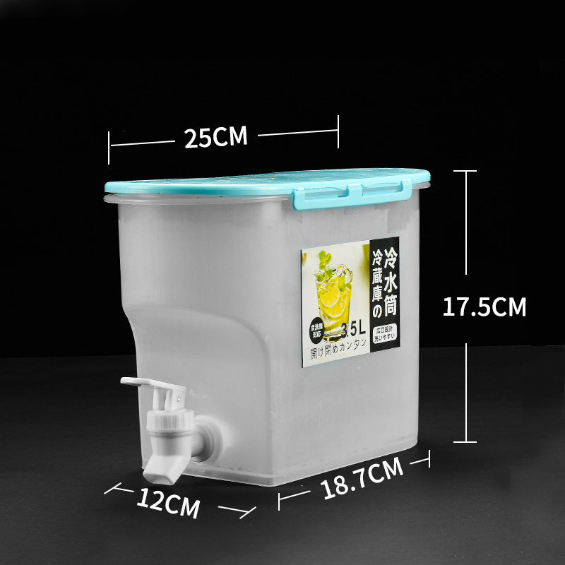 Large Capacity Fridge Cold Water Kettle Slim Heat Resistant Beverage Dispenser