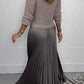 ⏳Limited-Time 50% OFF⏰Women's solid color Long Sleeve Jumper & Pleated Bottom Dress👚👗