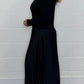 ⏳Limited-Time 50% OFF⏰Women's solid color Long Sleeve Jumper & Pleated Bottom Dress👚👗