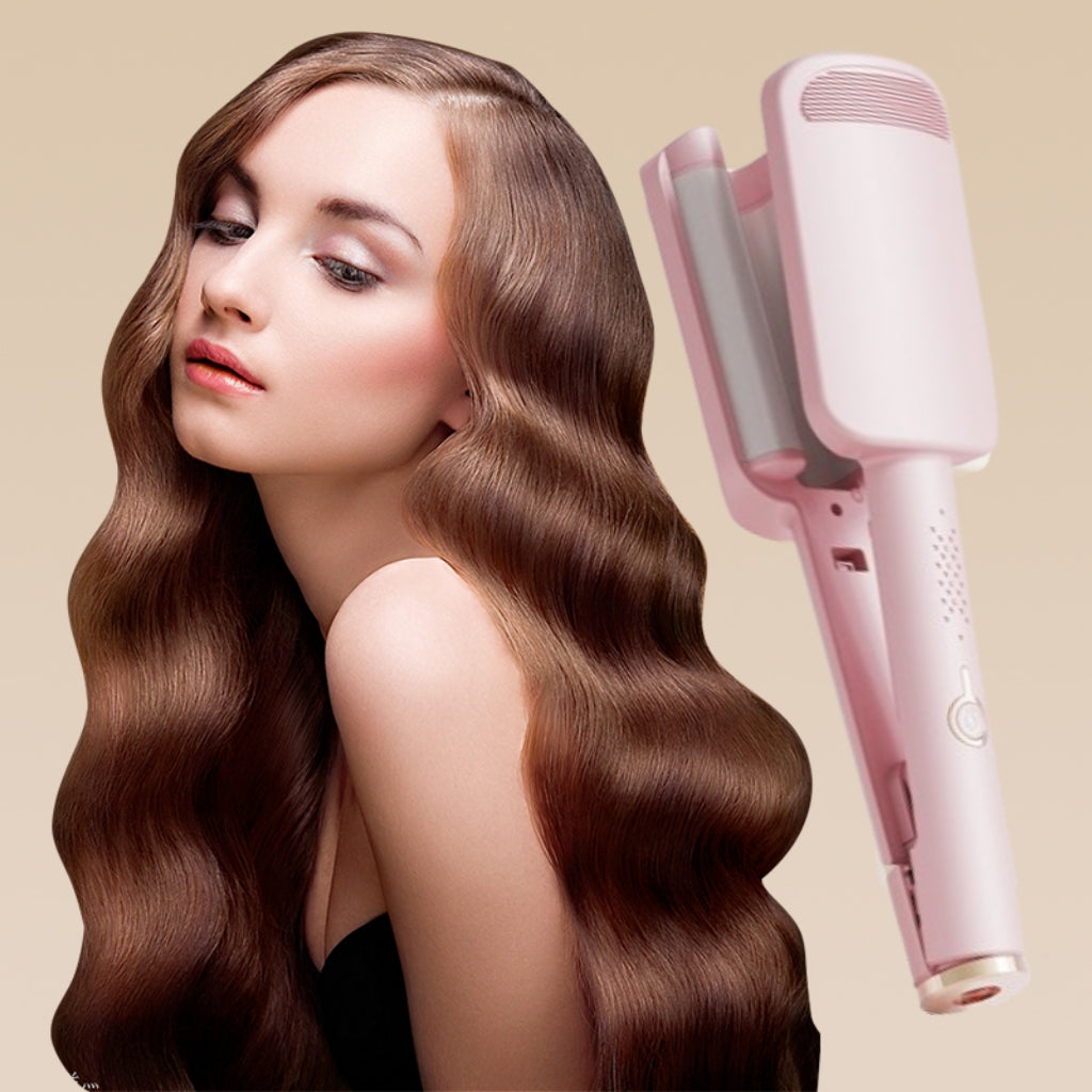 French Wave Curling Iron, Fast Heating Adjustable Temperature, 1.6m Extension Cord, Suitable for Any Hairstyle Hair Type