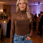 Women's Sparkle Mesh Sheer Long Sleeve Ruched Top