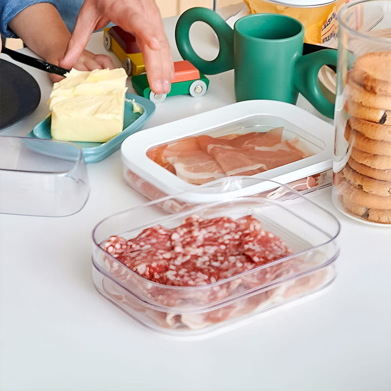📢📢40% OFF !! ⏰3 Layer Reusable Food Storage Containers with Lid Clear Fridge Crisper