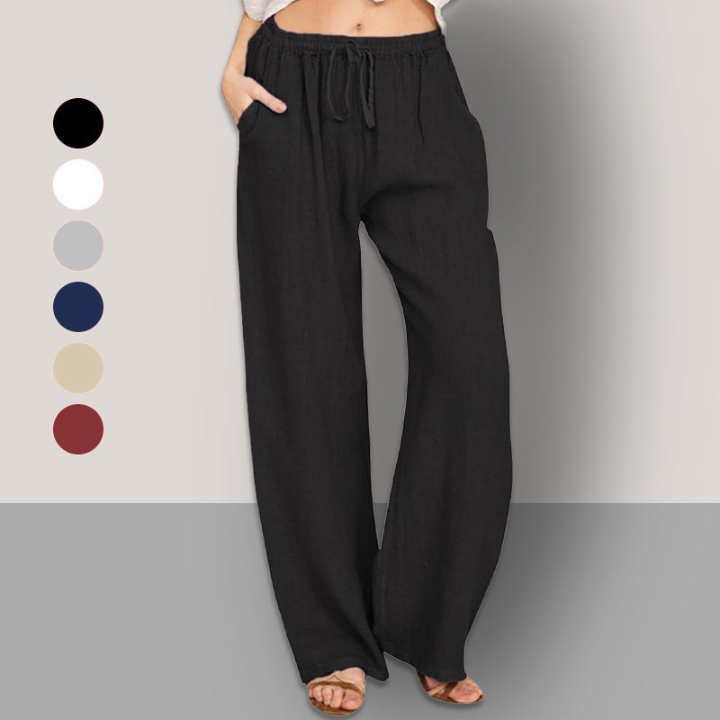 💥Summer Hot Sale - 50% OFF🔥Women's Summer Linen Cotton Wide Leg Pants
