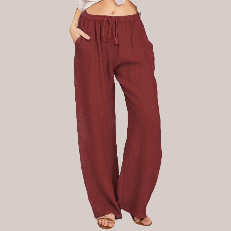 💥Summer Hot Sale - 50% OFF🔥Women's Summer Linen Cotton Wide Leg Pants