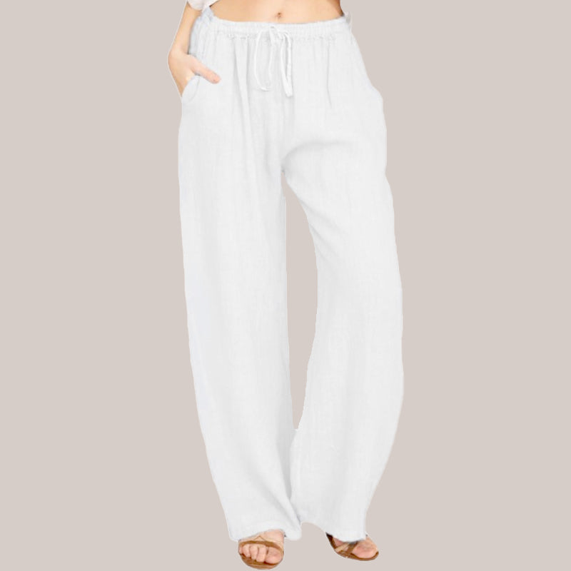 💥Summer Hot Sale - 50% OFF🔥Women's Summer Linen Cotton Wide Leg Pants