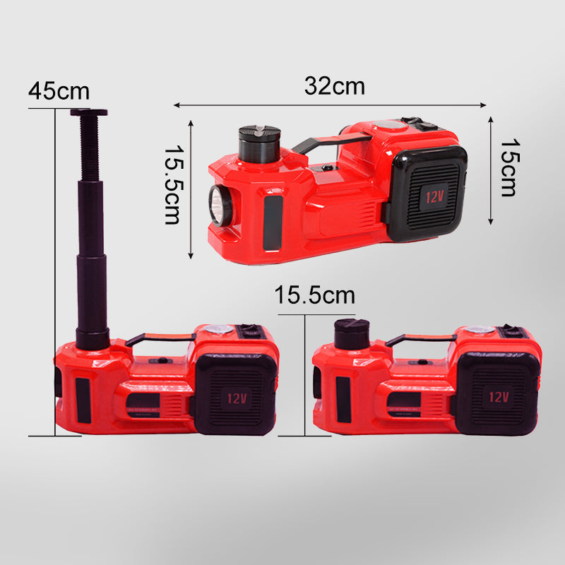 Electric Car Jack, 5 Ton/11023 LBS Hydraulic Car Jack, Portable Car Jack Lifting with Built-in Inflatable Pump and LED Light, Car Jack for SUV MPV Sedan Truck Change Tires Garage Repair