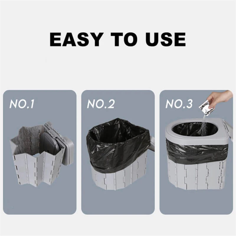 🚽 LIMITED-TIME 50% OFF! ✨ Portable Outdoor Folding Toilet – 300lb Capacity, Odor-Proof, Multi-Use