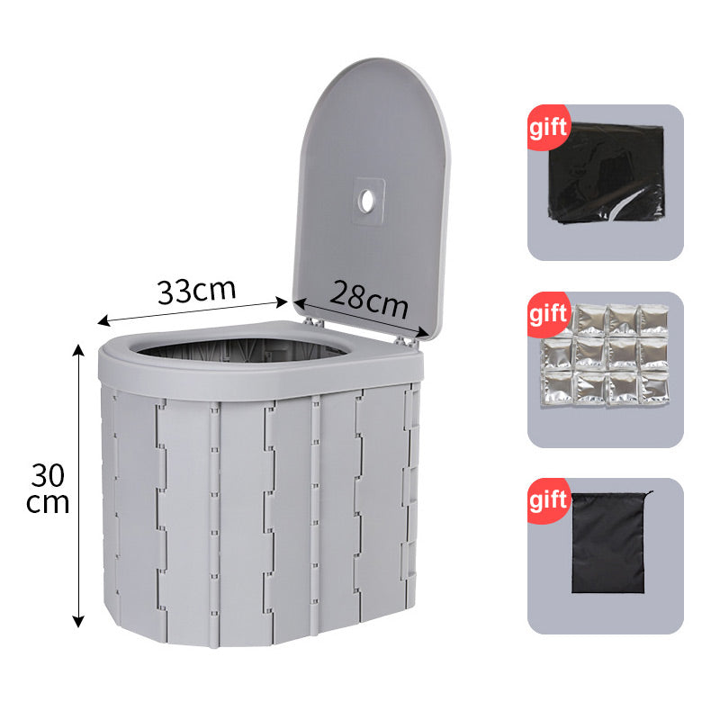 🚽 LIMITED-TIME 50% OFF! ✨ Portable Outdoor Folding Toilet – 300lb Capacity, Odor-Proof, Multi-Use