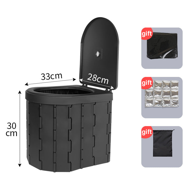 🚽 LIMITED-TIME 50% OFF! ✨ Portable Outdoor Folding Toilet – 300lb Capacity, Odor-Proof, Multi-Use