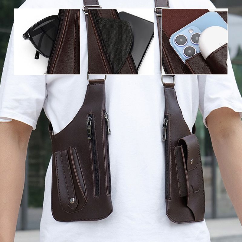 🔥Double Shoulder Strap Multi-Pocket Outdoor Anti-Theft Tactical Bag