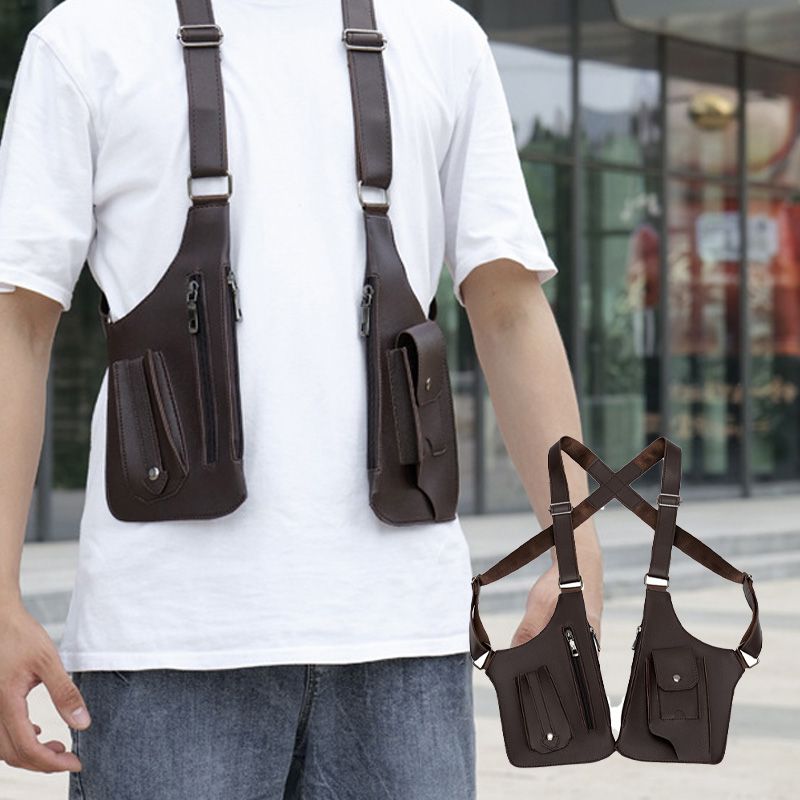 🔥Double Shoulder Strap Multi-Pocket Outdoor Anti-Theft Tactical Bag