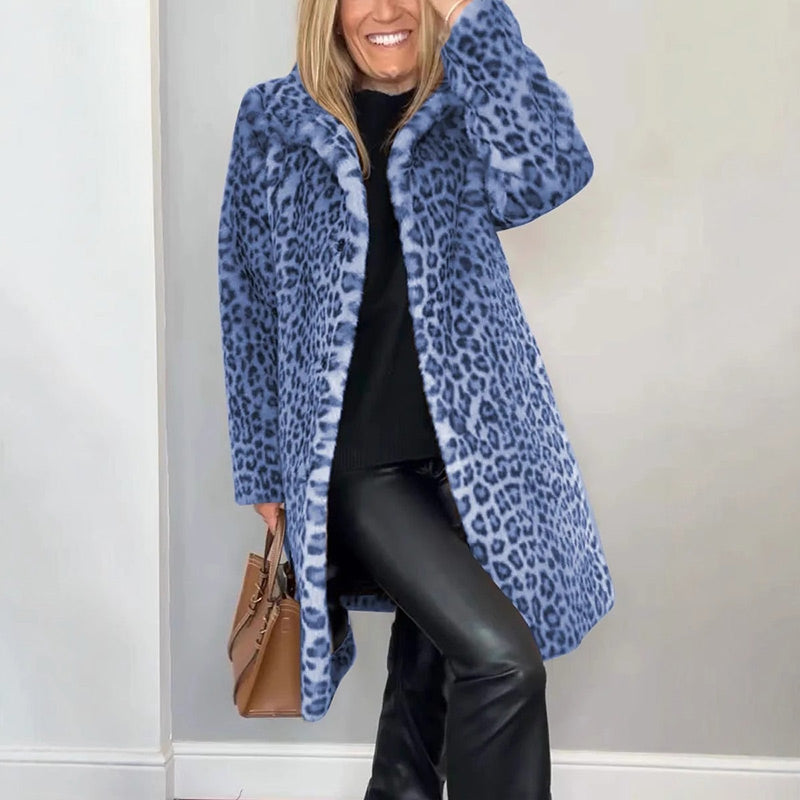 💖Women's Leopard Print Mid-Length Jacket