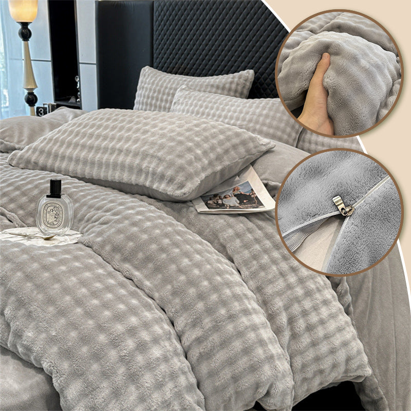 ⏳Limited-time 50% off⏰Winter Fluffy Plush Milk Velvet Comforter Set🛏️
