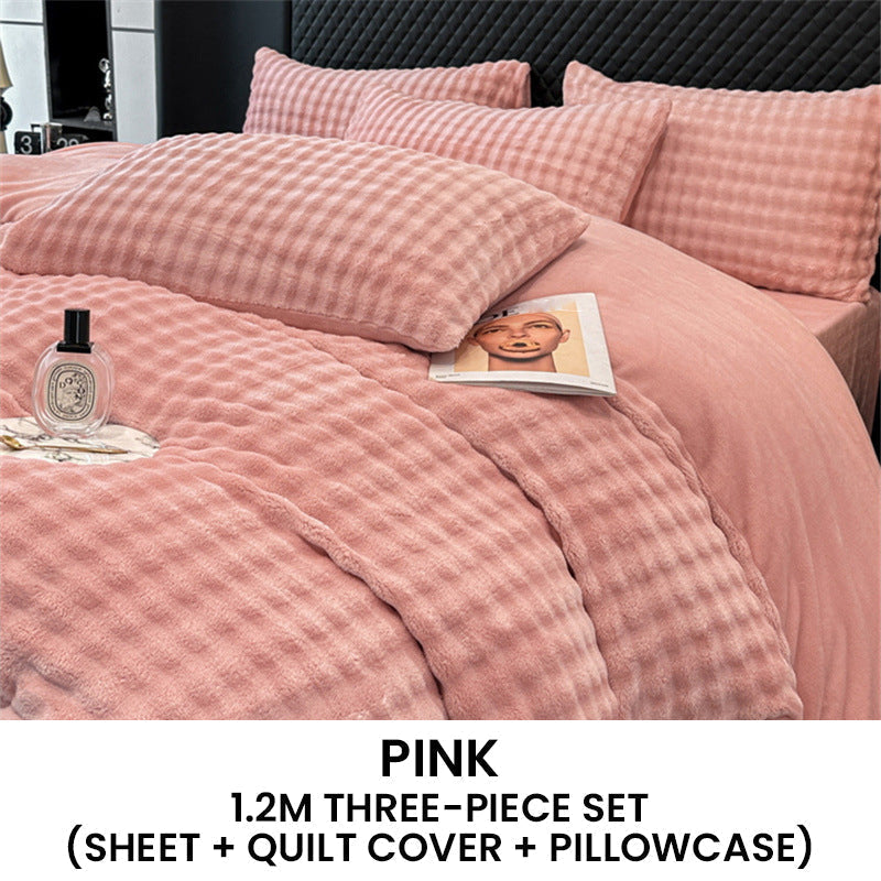⏳Limited-time 50% off⏰Winter Fluffy Plush Milk Velvet Comforter Set🛏️
