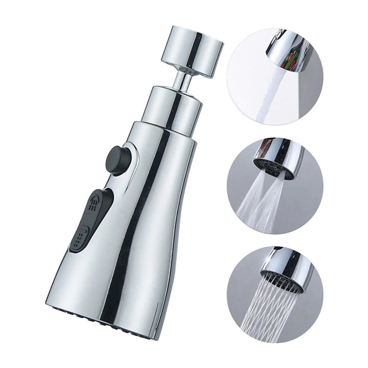 💧🔄 360° rotating high-pressure tap with adapter - flexible water flow for easier cleaning 🚰✨