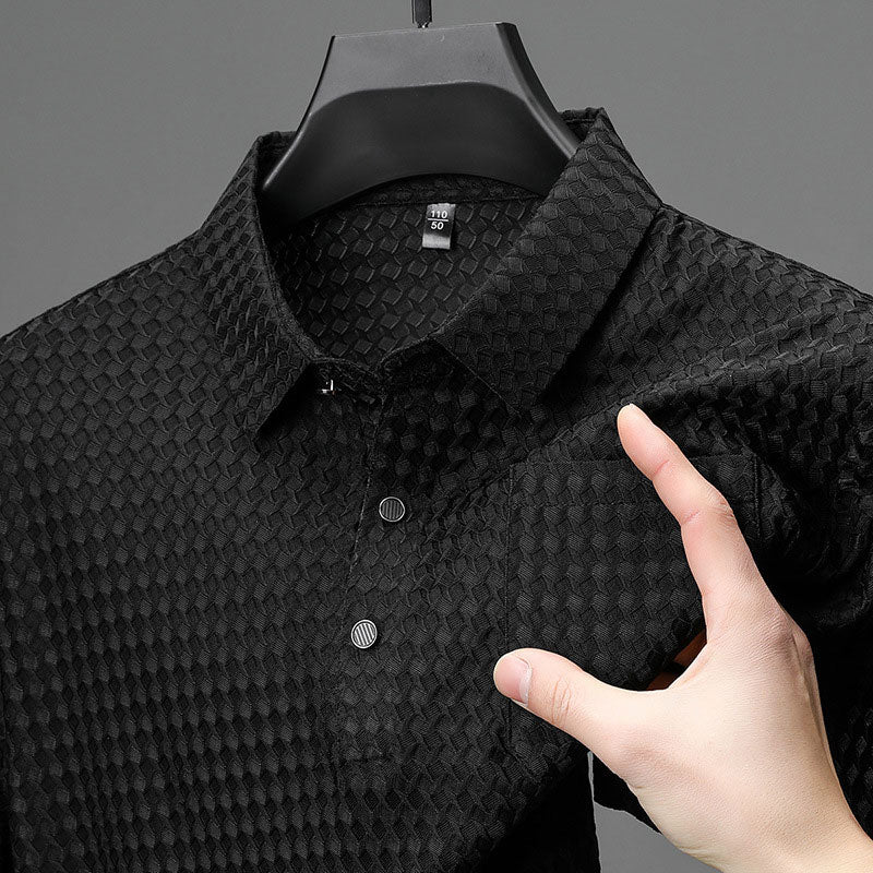📢📢50% OFF !! ⏰ Men's Textured Short-Sleeve Shirt
