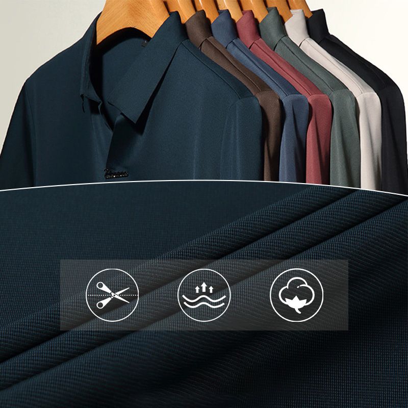🎁Hot Sale 55% OFF⏳Men’s Casual Lapel Breathable Wrinkle-free T-shirt