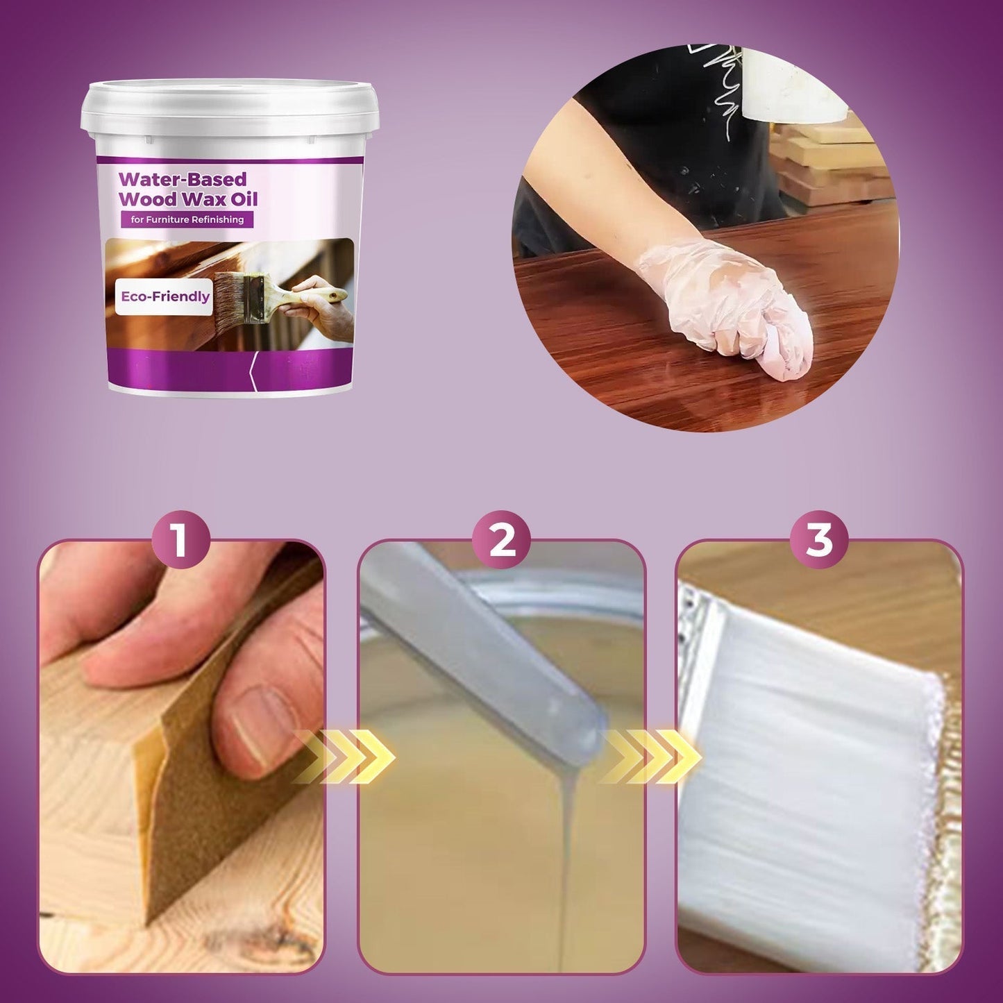 🌿💧 Refinish Furniture Naturally │ Water-Based Wood Wax Oil 🪑✨ Safe, Eco-Friendly Finish, Zero Toxins & Strong Odor – Non-Toxic, Food-Safe Butcher Block Sealer, Fast-Drying, Enhances Natural Grain for Countertops, Tables, and More!