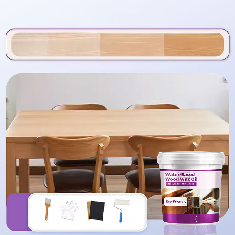 🌿💧 Refinish Furniture Naturally │ Water-Based Wood Wax Oil 🪑✨ Safe, Eco-Friendly Finish, Zero Toxins & Strong Odor – Non-Toxic, Food-Safe Butcher Block Sealer, Fast-Drying, Enhances Natural Grain for Countertops, Tables, and More!