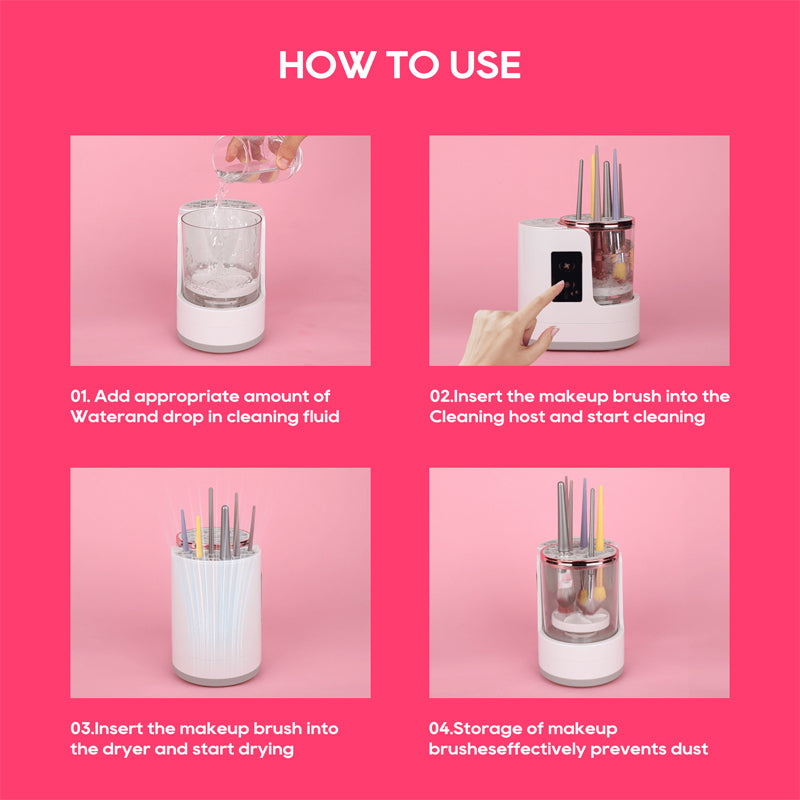 🎨🧼 3-in-1 Electric Makeup Brush Cleaner