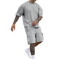 Men's Casual Short Sleeve T-Shirt Shorts Set