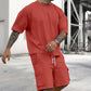Men's Casual Short Sleeve T-Shirt Shorts Set